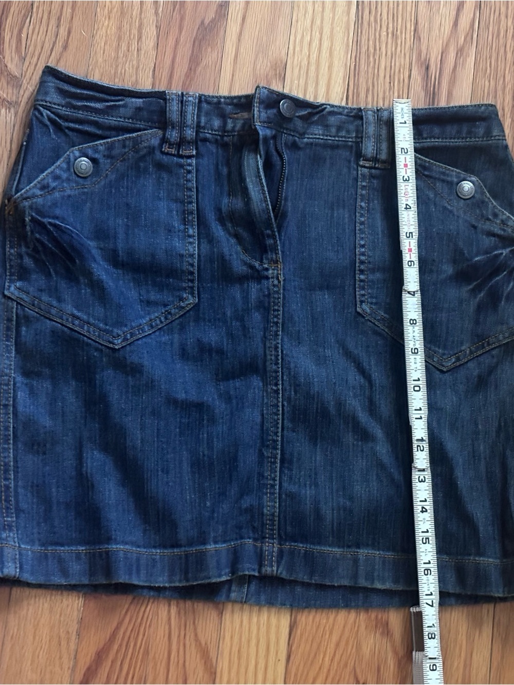 Dark Wash Denim Mini Skirt Size 6 | Jean Skirt | Y2K - Picture 5 of 6